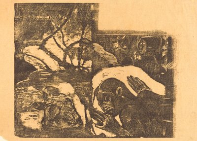 En Maori kvinna i en skog; Manao Tupapau (Hon är hemsökt av en ande) av Paul Gauguin