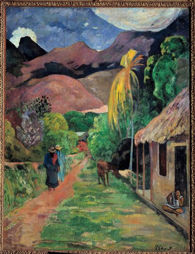 A Street in Tahiti Målning av Paul Gauguin (1848-1903) 1891 Tolede, museum of arts av Paul Gauguin