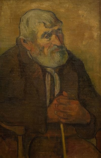 Gammal man med en pinne av Paul Gauguin