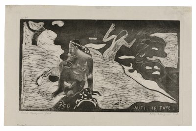 Auti te pape (Kvinnor vid floden) från Noa Noa Suite av Paul Gauguin