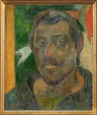 Autoportrait avec Ondine - Självporträtt med Undine (målning på duk) av Paul Gauguin