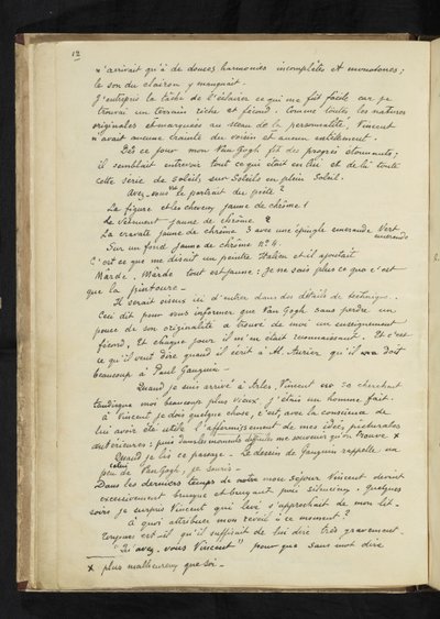 Före och efter - Beskrivning av Gauguins vistelse hos Vincent van Gogh i Arles (S. 12) av Paul Gauguin