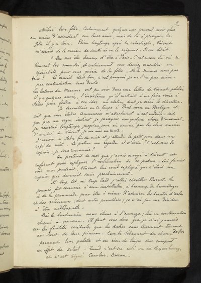 Före och efter - Beskrivning av Gauguins vistelse hos Vincent van Gogh i Arles (S. 9) av Paul Gauguin