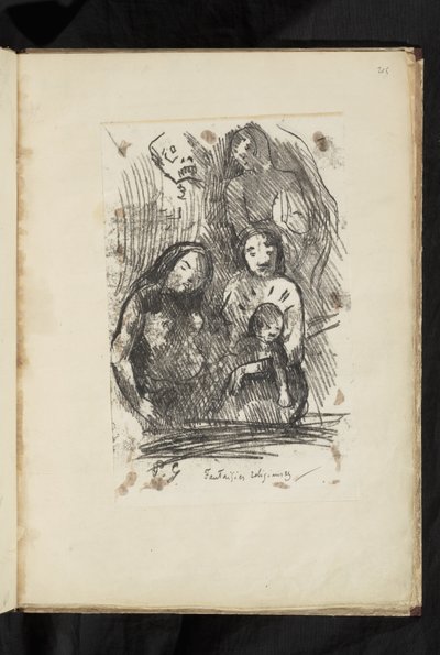 Före och efter - Nativity fragment av Paul Gauguin