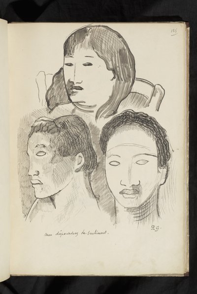 Före och efter - ritning "Inte utan känsla" av Paul Gauguin