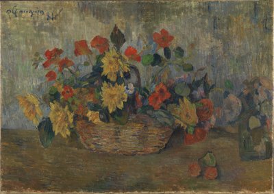Korg med blommor, 1884. av Paul Gauguin