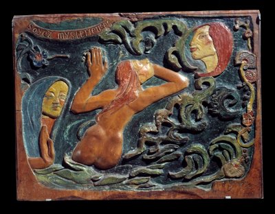 Be Mysterious Relief snidad i lindträ av Paul Gauguin (1848-1903) av Paul Gauguin