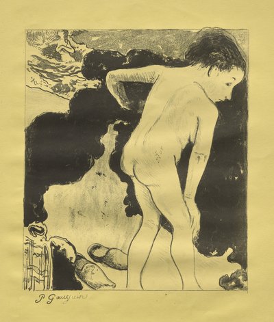 Breton badare av Paul Gauguin