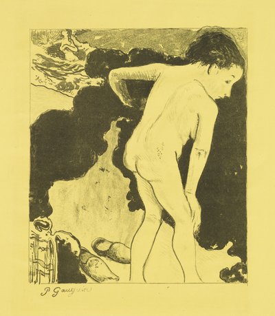 Breton badare av Paul Gauguin