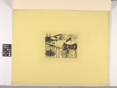 Bretonska Kvinnor Vid Ett Staket av Paul Gauguin
