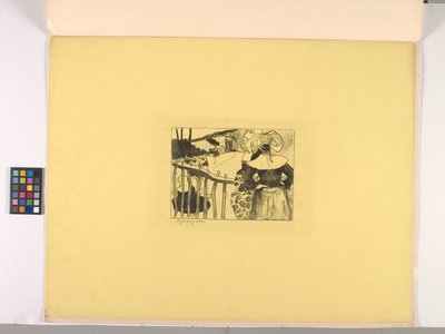 Bretonska Kvinnor Vid Ett Staket av Paul Gauguin