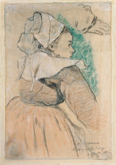 Bretonsk kvinna i höger profil, 1886 av Paul Gauguin