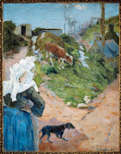 Bretonnes et Veau (olja på duk) av Paul Gauguin