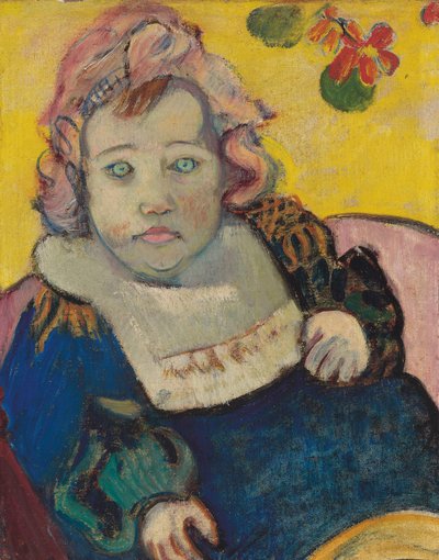 Barn med haklapp eller barnet; Enfant au bavoir, 1895 av Paul Gauguin