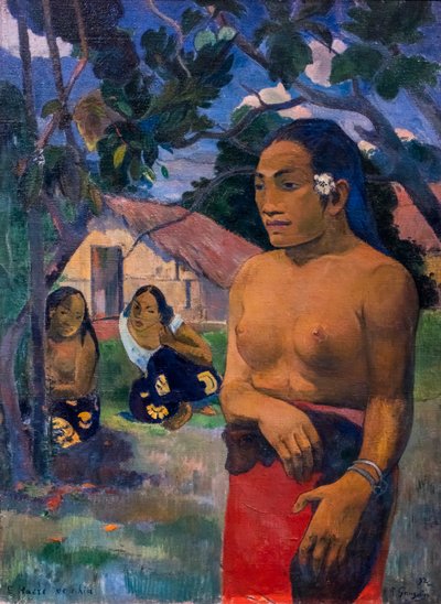 E Haere oe i hia (Vart är du på väg) av Paul Gauguin