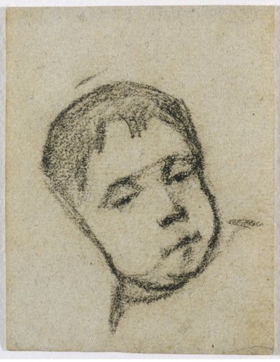 Emil Gauguin som barn, Huvud på en kudde, ca. 1875-1876. av Paul Gauguin