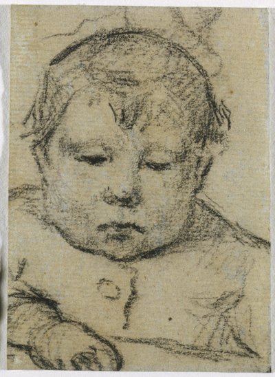 Emil Gauguin som barn, höger hand framåt, ca 1875-76 (svart krita) av Paul Gauguin