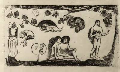 Kvinnor, djur och lövverk av Paul Gauguin