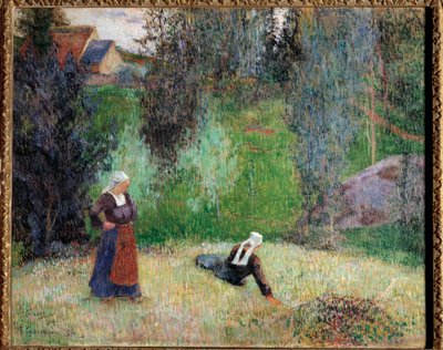 First Flowers of Bretagne Målning av Paul Gauguin (1848-1903) av Paul Gauguin