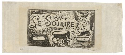 Räv, byster av två kvinnor och en kanin, huvudstycke för Le sourire av Paul Gauguin