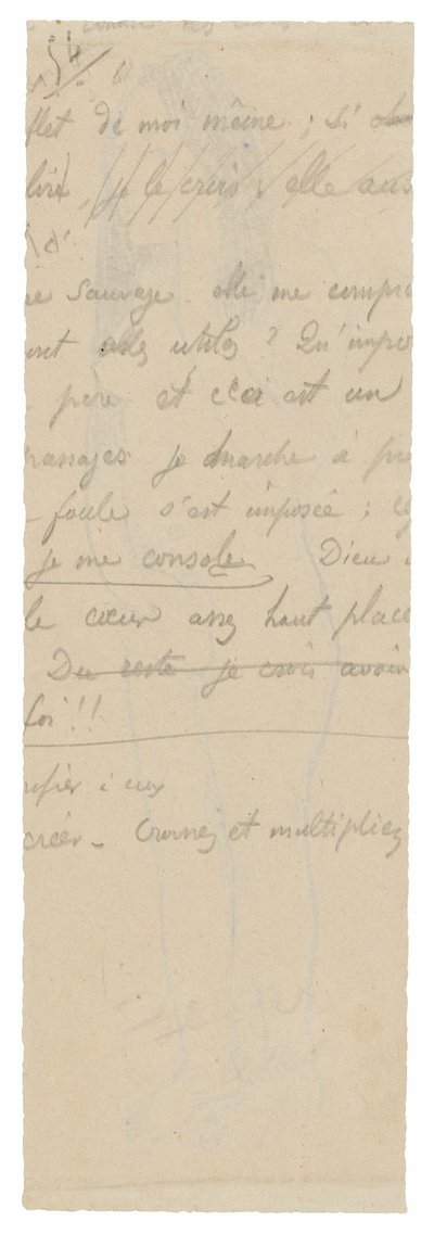 Fragment av lång inskrift av Paul Gauguin