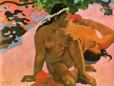 Franska:  Aha oe Feii (Vad! Är du svartsjuk) Aha Oe Feii av Paul Gauguin