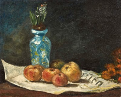 Franska:  Jacinthe et pommes sur un journal Hyacint och äpplen på en tidning av Paul Gauguin