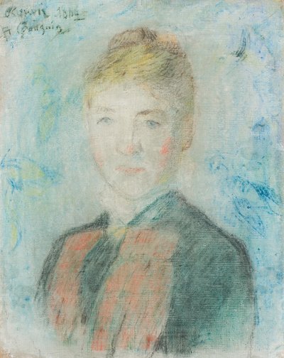 Franska:  Mlle S. Manthey, Porträtt av Sophie Margrethe Manthey Mlle S. Manthey av Paul Gauguin
