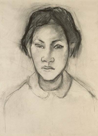 Huvud av en tahitisk kvinna av Paul Gauguin