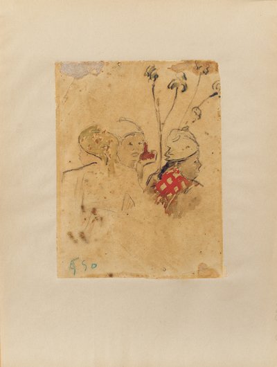 Huvuden och växtlighet, 1887 av Paul Gauguin