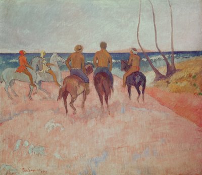 Ryttare på stranden (Hiva Hoa) 1902 av Paul Gauguin