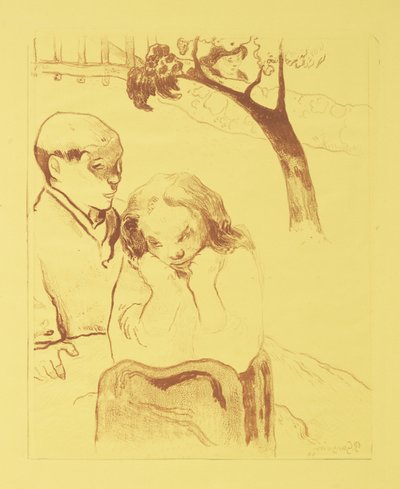 Mänskligt elände, 1889 av Paul Gauguin