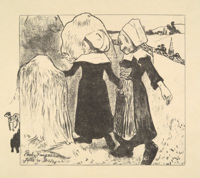 Joies de Bretagne (Joys of Bretagne), från serien Volpini av Paul Gauguin