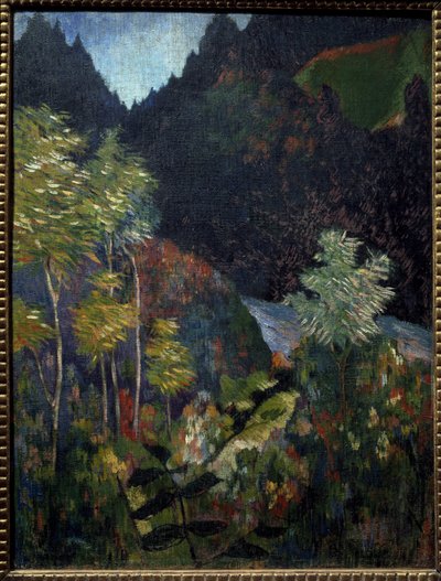 Landskap - Olja på duk av Paul Gauguin