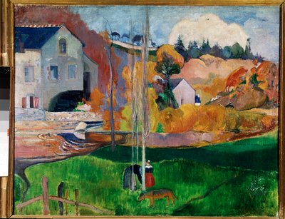 Landskap i Bretagne, bruket David (olja på duk av Paul Gauguin