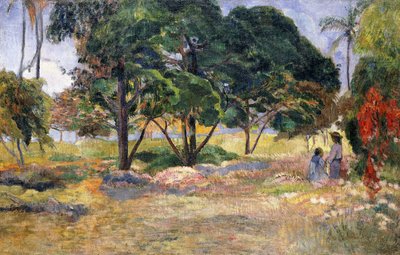 Landskap med tre träd, 1892 av Paul Gauguin