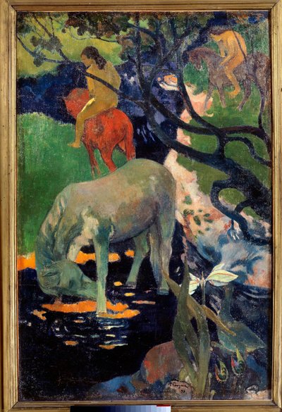 Le cheval blanc Målning av Paul Gauguin (1848-1903) 1898 Sön. 1,4x0,91 m Paris, musee d