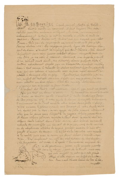 Le sourire: Journal sérieux, 21 augusti 1899 av Paul Gauguin