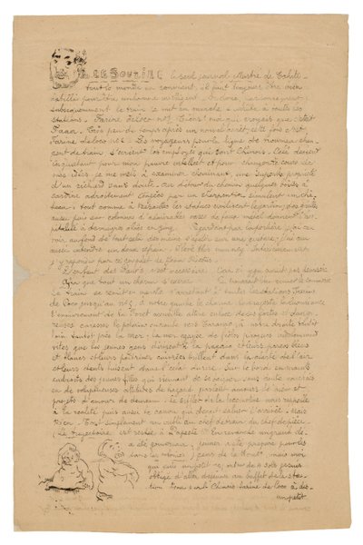 Le sourire: Journal sérieux, 21 augusti 1899 av Paul Gauguin