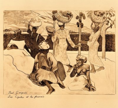 Cikador och myror av Paul Gauguin