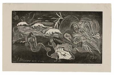 L’univers est créé (Universum skapas), från Noa Noa Suite av Paul Gauguin