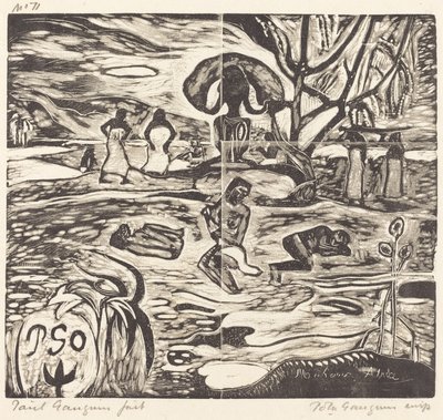 Mahana Atua (gudarnas mat) av Paul Gauguin