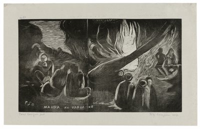 Mahna no varua ino (Djävulen talar), från Noa Noa Suite av Paul Gauguin