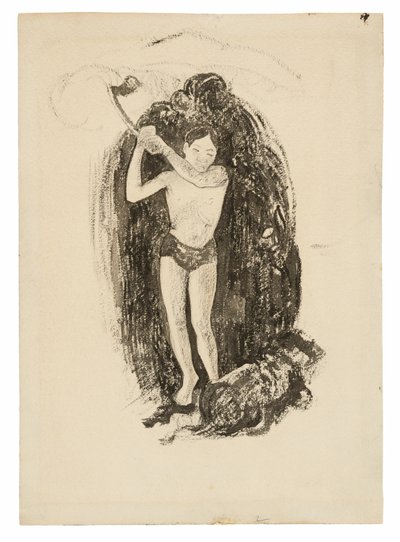 Man med en yxa av Paul Gauguin