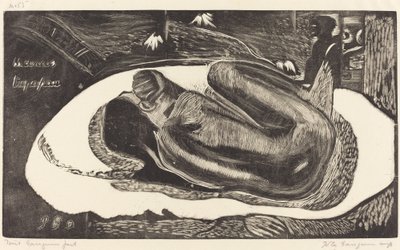 Manoa Tupapau (Hon är hemsökt av en ande) av Paul Gauguin