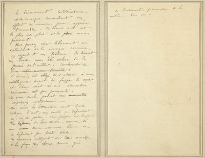 Manuskriptsidor [verso] av Paul Gauguin