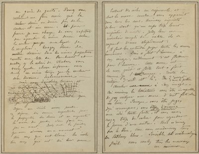 Manuskriptsidor [verso] av Paul Gauguin
