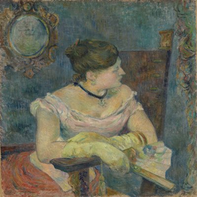 Mette Gauguin i aftonklänning av Paul Gauguin