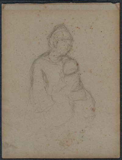 Mor och barn recto, 1870-talet. av Paul Gauguin