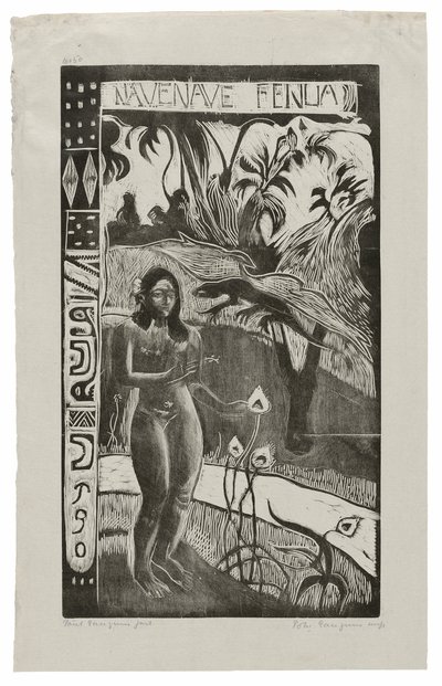 Nave nave fenua (Delightful Land), från Noa Noa Suite av Paul Gauguin